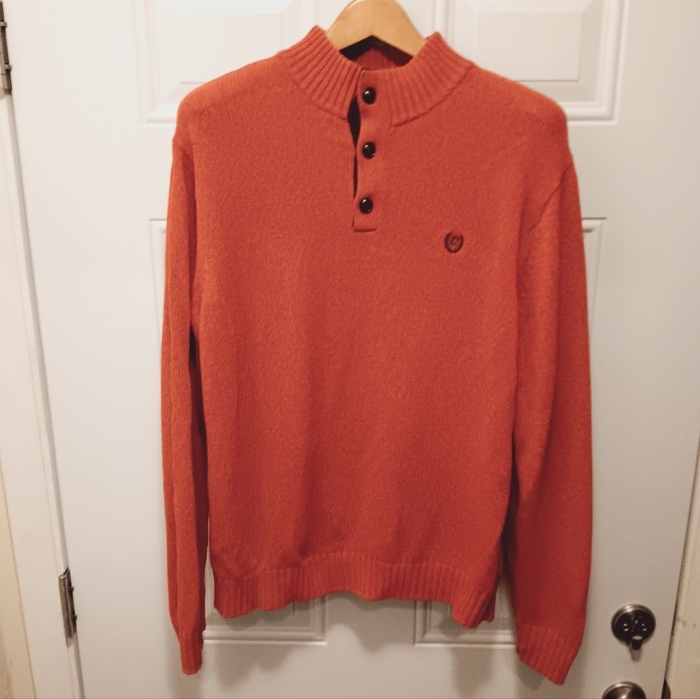 Chaps| 100% Cotton Mockneck Sweater L Preppy Academia Business Casual